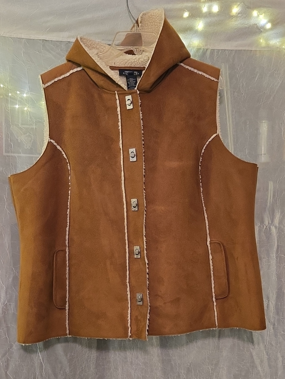 Suede-y, Shearling Style Vest